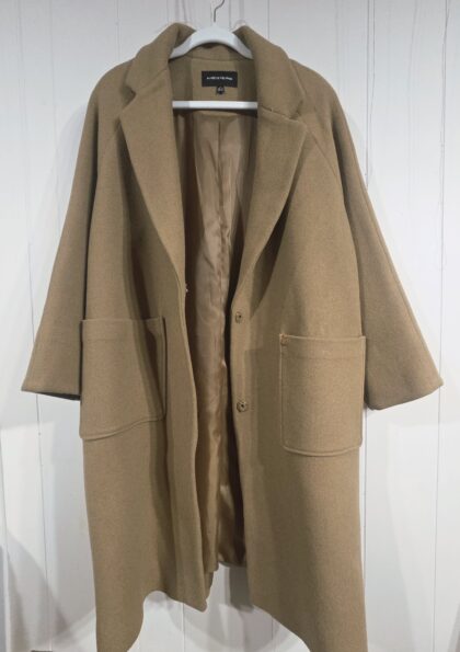 Brown wool coat oversized